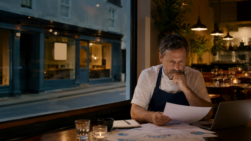 chef working out if he can afford a second restaurant in london